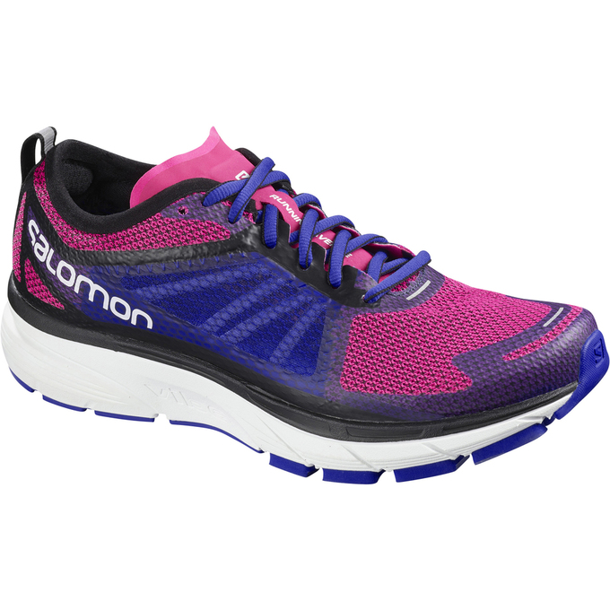 SALOMON UK SONIC RA W - Womens Running Shoes Pink/Blue,KGJP87940